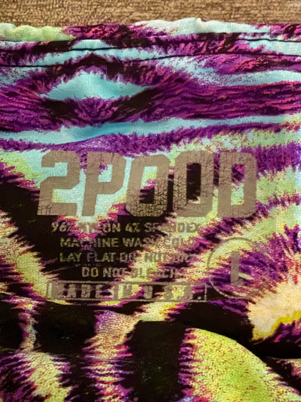 Women’s Athletic Shorts in Purple Tie-Dye - 2POOD